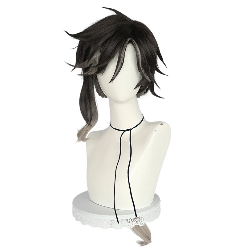 Genshin Impact Sethos parrucca Cosplay 80cm parrucca lunga treccia Sethos capelli in fibra resistente al calore per la festa Halloween + parrucca gratuita Net