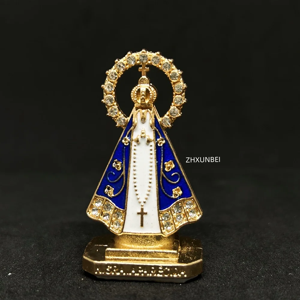 1pc Our Lady Of Aparecida Patroness Of Brazil Catholic Nossa Senhora Aparecida Small Statue Car Decoration Mini Mary Statue