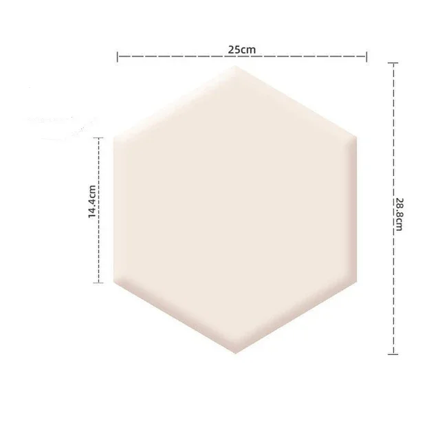 1PC zeshoekig zelfklevend bedhoofdeinde Scandinavische stijl kamer decor hoofdbord wandpaneel