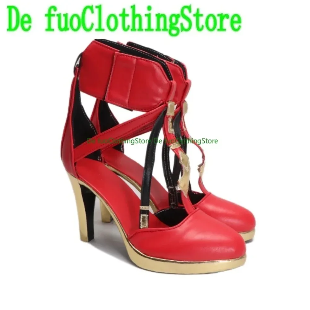 ملابس Defuo أنيمي المعرض الهزلي تأثيري أحذية Mingchao Fulolo Cos أحذية عالية اتبع الرمز الكبير أحذية الرسوم المتحركة أنيمي