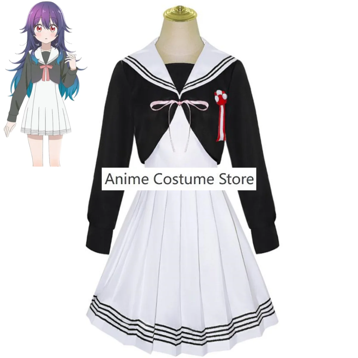 Anime Hoshikuzu Telepath Konohoshi Umika Cosplay Costume Costume Cute School Sailor Uniform Wig Halloween Carnival Party Suit