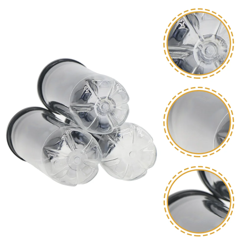 3 Pcs Tennis Cylinder Plastic Holder Balls Container with Lid Practical Baseballs Wear-resistant Bottle Cover Sports Supply