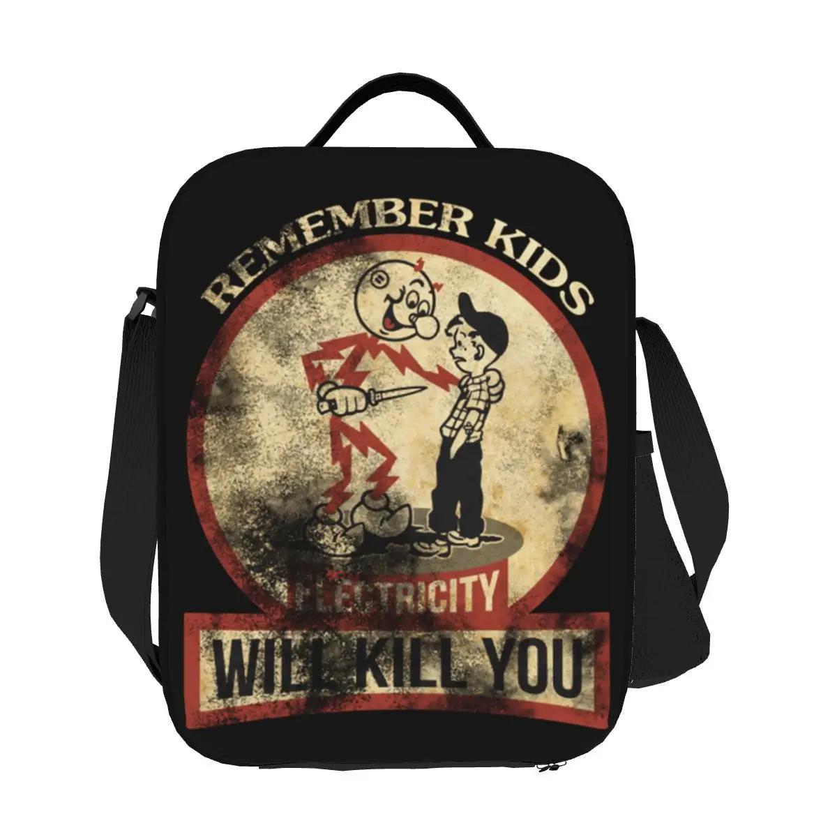 

Пользовательские Remember Kids Electricity Will Kill You, изолированные сумки для обеда для пикника на открытом воздухе, портативный холодильник, термобокс для бенто, женский