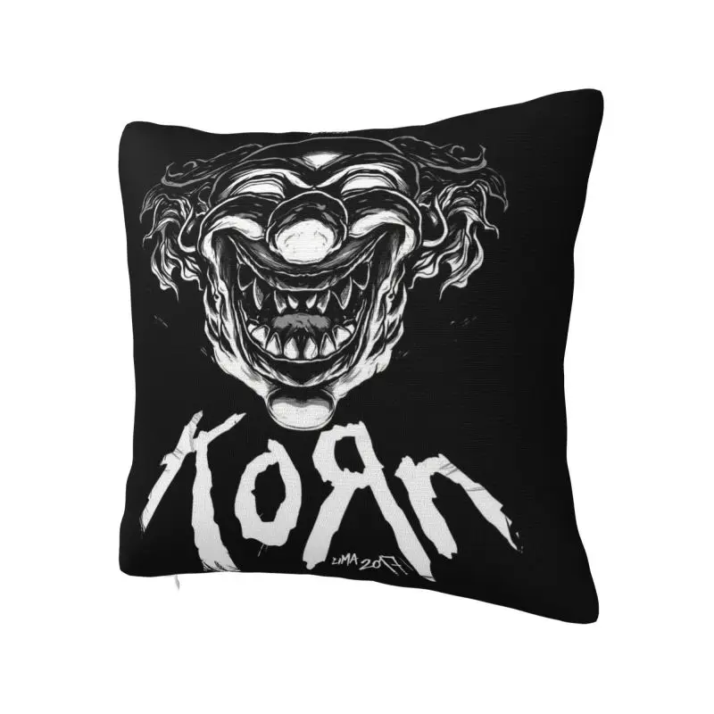 Custom Heavy Metal Music Band Korns Skull Cushion Cover 3D Print Square Throw Pillow Case for Car Pillowcase Home Decoration