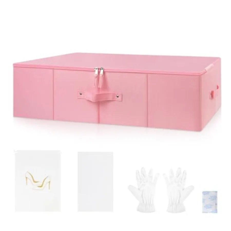 

Wedding Dress Storage BoxWedding Dress Preservation Box with 50 Sheets of Acid Free Tissue Paper 1 Pair Microfibe Gloves Dustpr