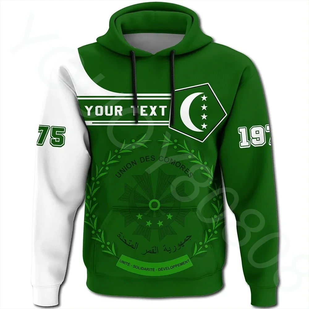 (Personalizzato) felpa con cappuccio Africa Zone felpa da strada da uomo Trendy Casual Print-lorora Pullover con cappuccio cerniera stile pentagono