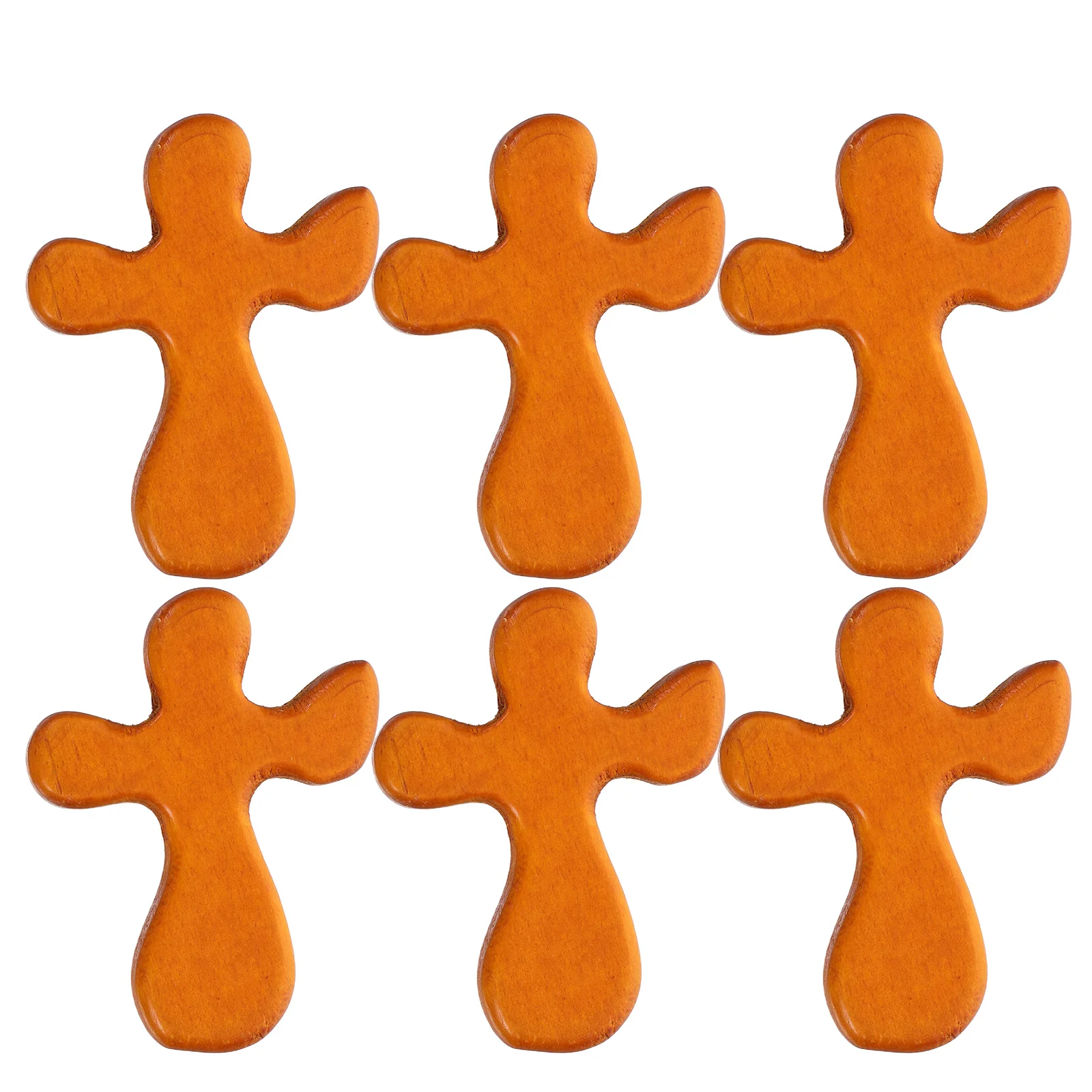 

6pcs Wooden Cross Centerpiece Small Rustic Wedding Cross For Church Home Decor Spiritual Prayer Display Religious Art
