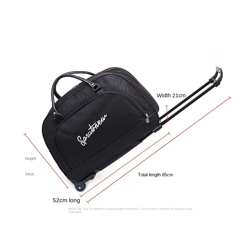 Women's Travel Suitcase Trolley Bag with Wheel Men's Large Capacity Luggage Bag Foldable Storage Bag Hand Luggage Carry On Bags