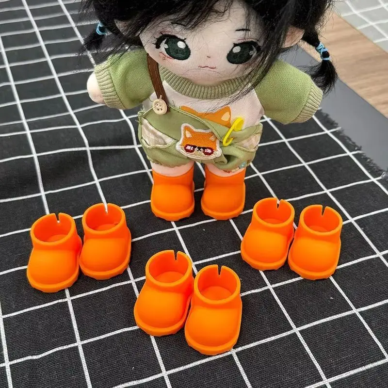 17 سنتيمتر Labubu V1 V2 موضة اللون أحذية المطر معطف واق من المطر 10 سنتيمتر القطن دمية لطيف الأحذية دمية تغيير الملحقات