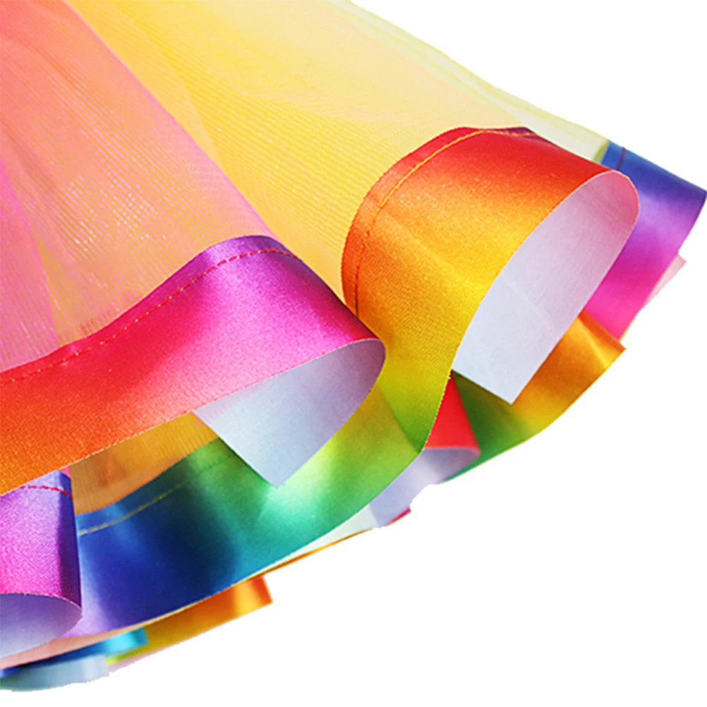 

Rainbow Princess Tutu Dress Colorful Girls Layered Tulle Skirt Costumes Parties Cosplay Masquerade Birthday Gifts