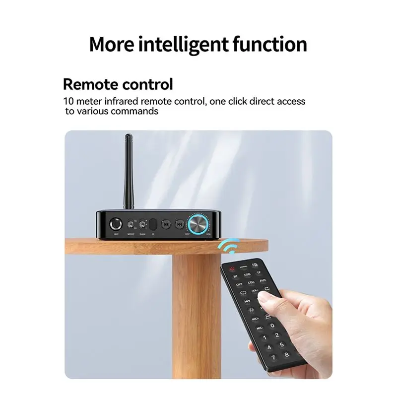 DT51 Bluetooth Audio Receiver Transmitter 5.1 AUX 2RCA U-Disk TF 6.5mm Mic Coaxial Optical for DSP HIFI Wireless Adapter