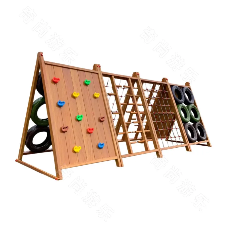 

Children's wooden climbing frame Large outdoor kindergarten expansion equipment Amusement facilities
