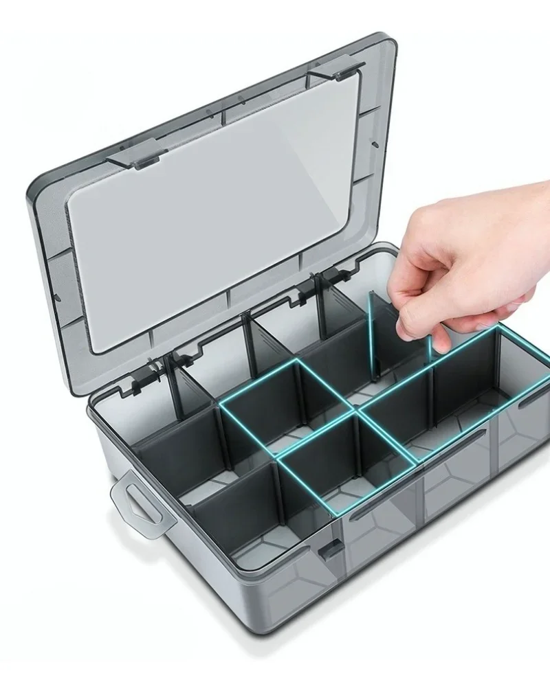 Organizer Box With 12 Divisions For Electronic Components Bathroom Accessories Tools Storage Box Kitchen Organizers