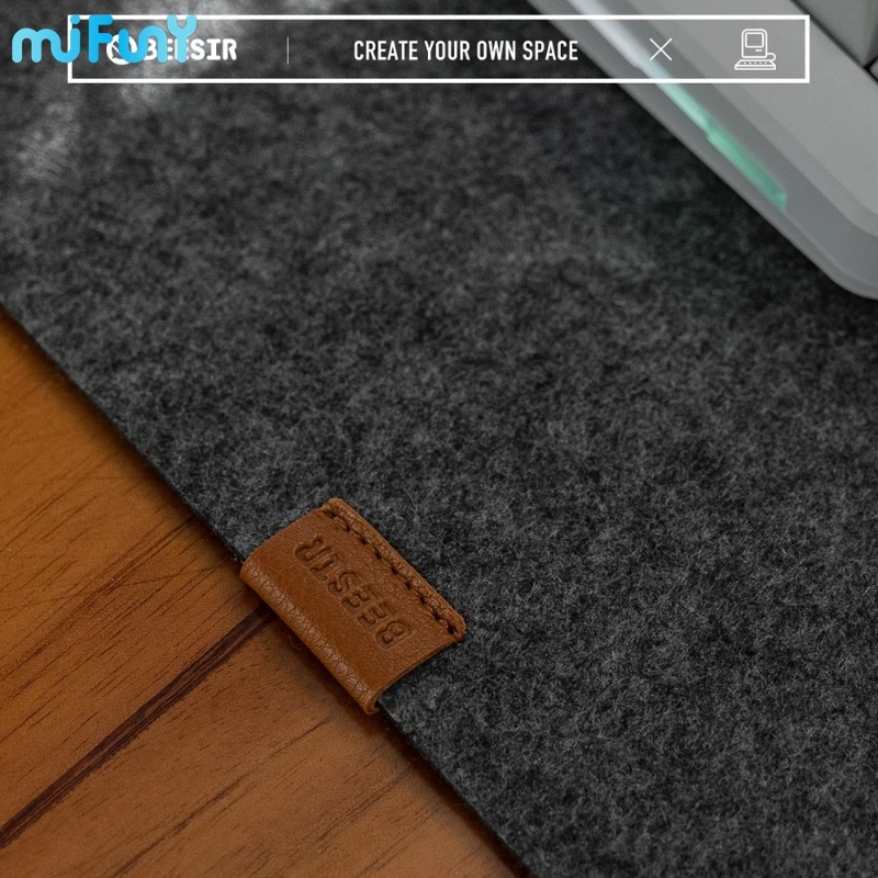 MiFuny Cork Felt HIFI Keyboard Pad Simple Thickening Mute Antiskid Mouse Mat for Optimize Sound Effect Compatible 60%65% DeskPad