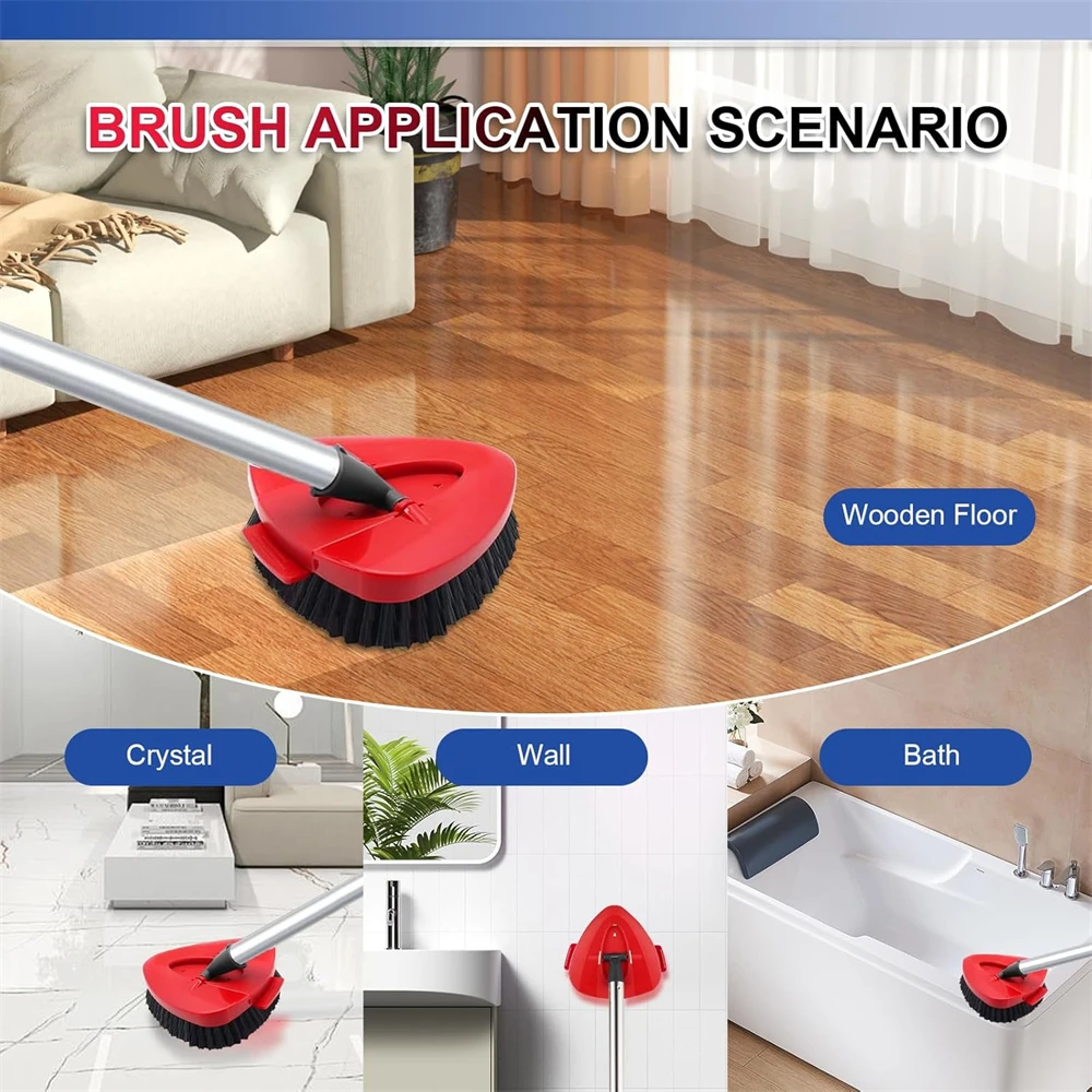 Mop Replacement Head Easy Cleaning Thickened  Rotating Triangular Microfiber Mop Cloth Pad Household Kitchen Mop Head  Accessory image 2