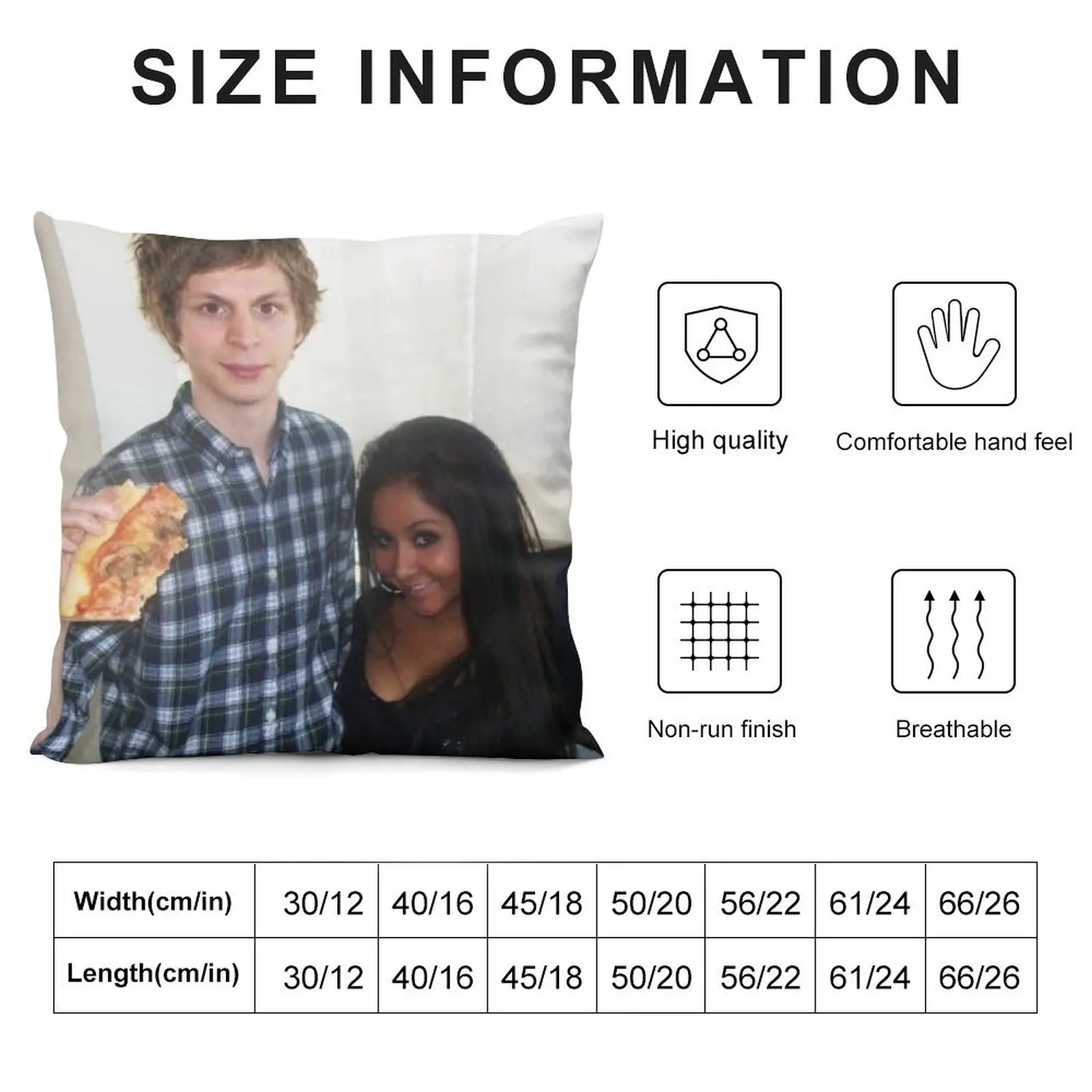 Michael Cera and Snookie Throw Pillow Sofa Cushion Cover Luxury Pillow Case Sitting Cushion pillow cover luxury