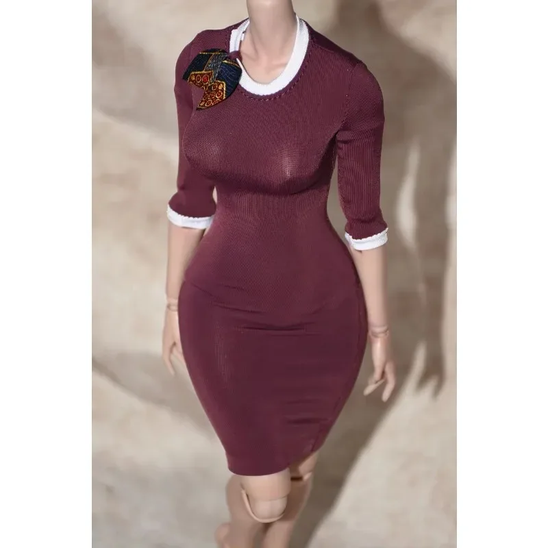 1/6 สเกลหญิงมืออาชีพชุดกระโปรงลูกไม้พิมพ์ชุดเดรสเปลือยหลังเสื้อผ้าสำหรับ 12 "ทีบีแอล พีเอช บอดี้