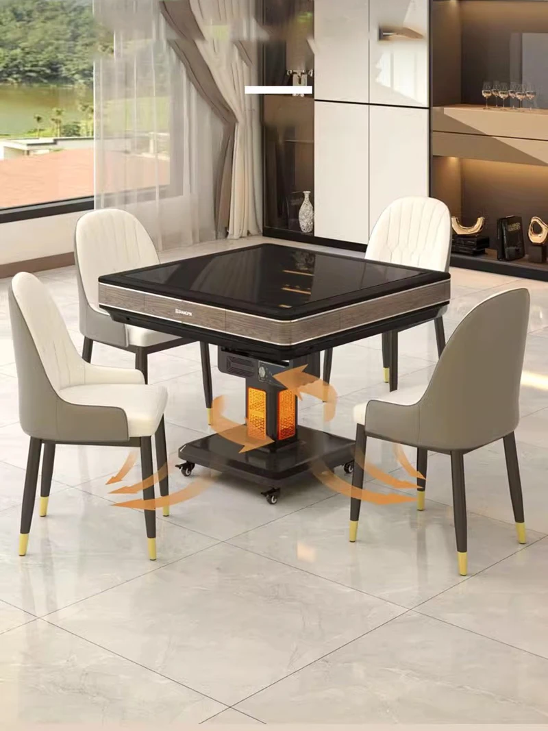 Advanced Ultrathin Dining Table Fold Dining Room Tempered Glass Home Mahjong Table Study Work Mesa Comedor Home Furniture LVMC