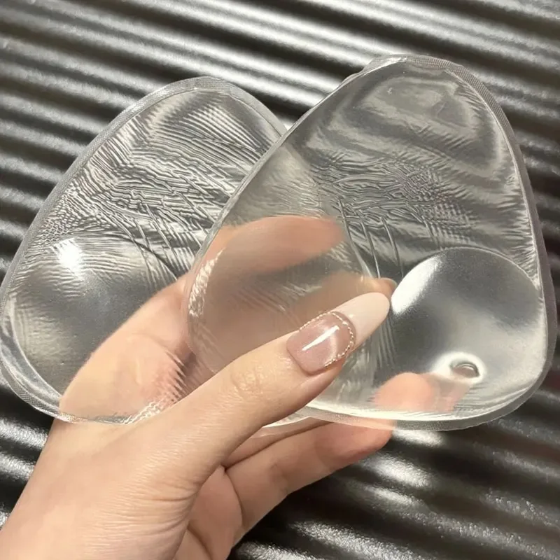 2pcs Chest Push Up Sticky Bra Thicker Sponge Bra Pads Breast Push Up Enhancer Silicone Removeable Inserts Swimsuit Invisible Bra