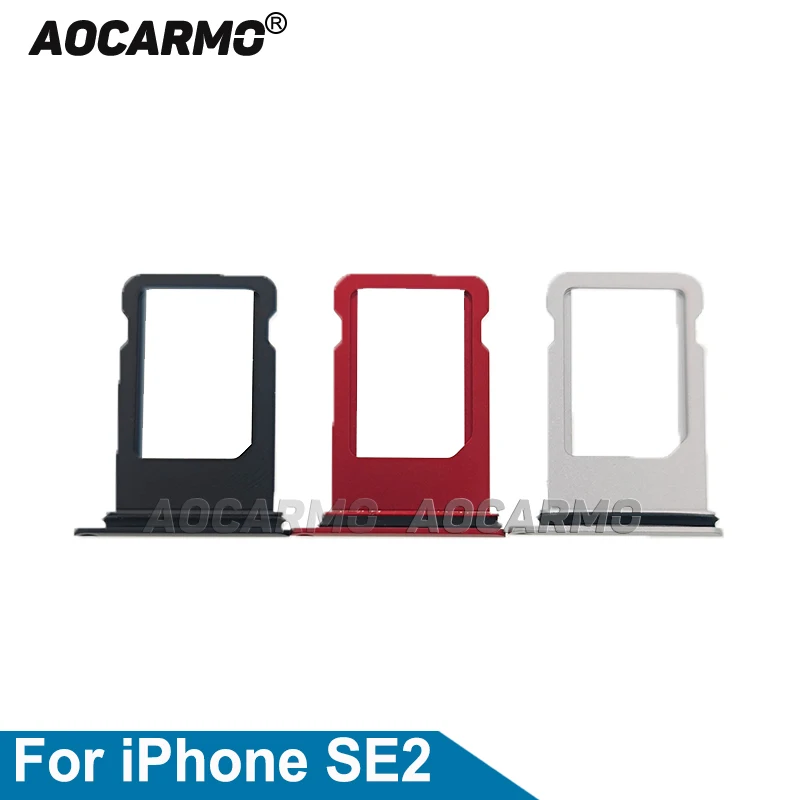 

Aocarmo Sim Card For iPhone SE2 2nd Generation SIM Tray Slot Holder Replacement Parts