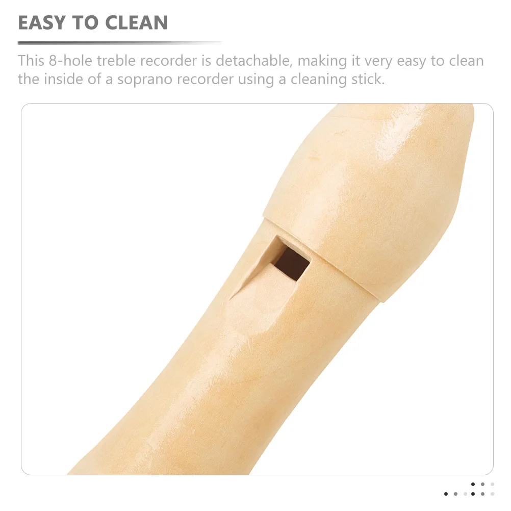 

8-Hole Soprano Recorder Wooden Beginner Clarinet For Kids Students Practice Instrument With Storage Bag Durable Food Grade Wind