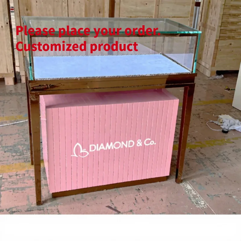 custom.Modern Luxury Tempered Glass Jewelry Display Cabinet Customized Color Size Lacquer Jewelry Store Luxury Shoppi
