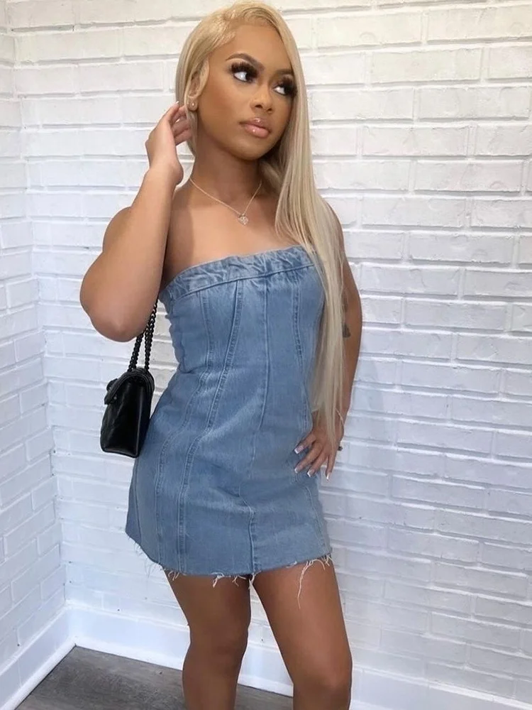 

Оптовая продажа женских джинсовых юбок Wmstar: летний и весенний стиль, сексуальный дизайн с открытой спиной, водонепроницаемые, полностью закрытые, с эффектом бюстье.