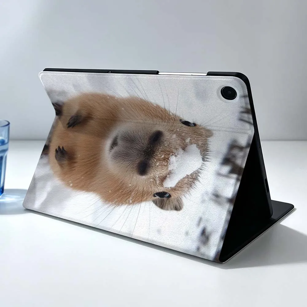 Cute Capybara Winter Art Soft For Samsung Galaxy Tab S11 S10 S9 S8 S7 S6 A9 A8 A7 A11 Lite FE Plus Pen Tray Tablet Case