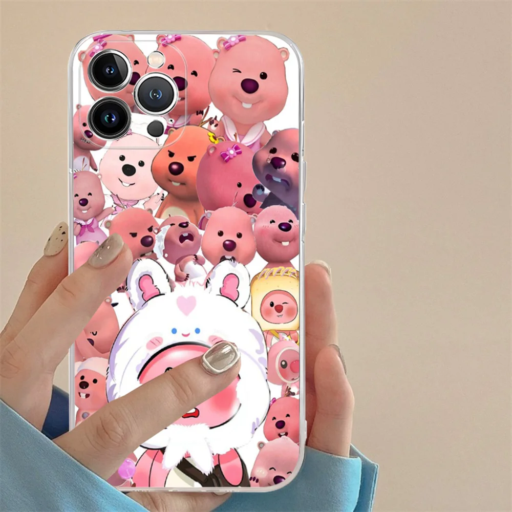 Pink Beaver Loopys Phone Case For IPhone 16 15 8 7 6 6S Plus X SE XR XS 14 11 12 13 Mini Pro Max Mobile Case