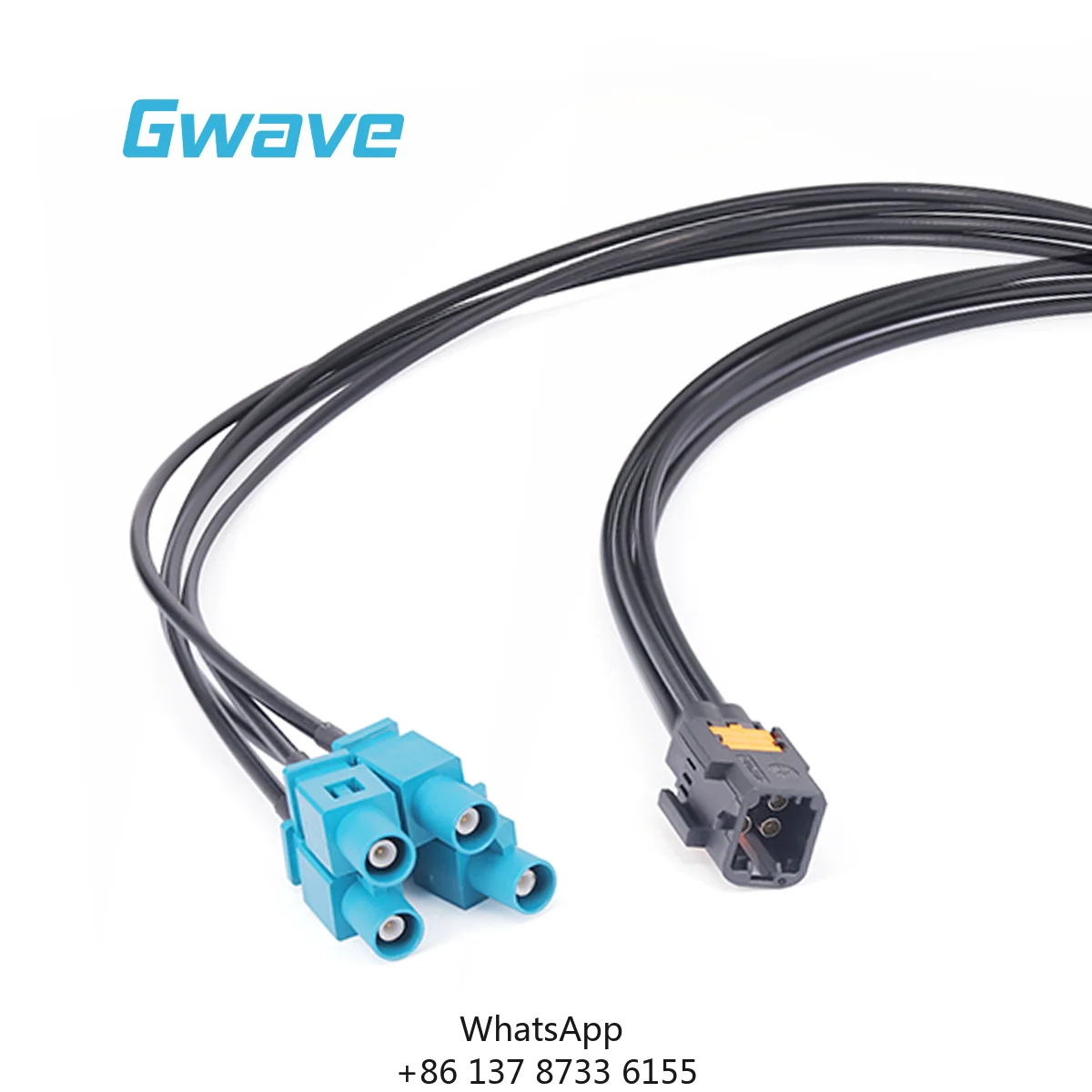 Gwave MINI-FAKRA Male To FAKRA Male 50 Ohm Cable RG174LL DC-6GHz 100mm Length RoHS Compliant (TE)