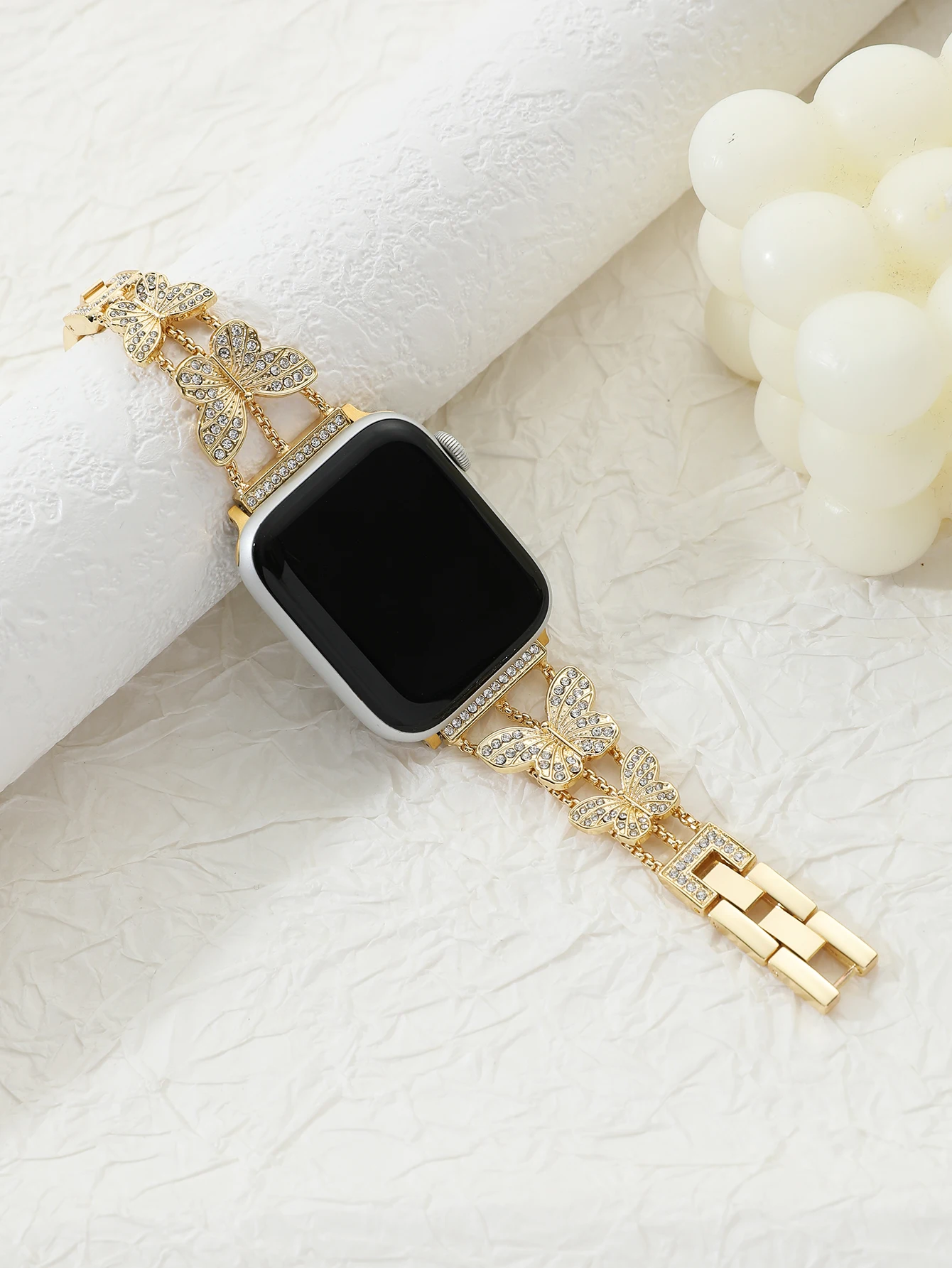 

Bling Butterfly Bracelet Chain for iWatch Series 9 8 7 6 5 SE 4 3 Metal Strap For Apple Watch Band Ultra 45mm 42mm 44mm 49mm