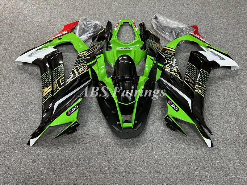 4Gifts New ABS Motorcycle Fairings Kit Fit For Kawasaki ZX-10R 2011 2012 2013 2014 2015 11 12 13 14 15 Bodywork Set Black Green