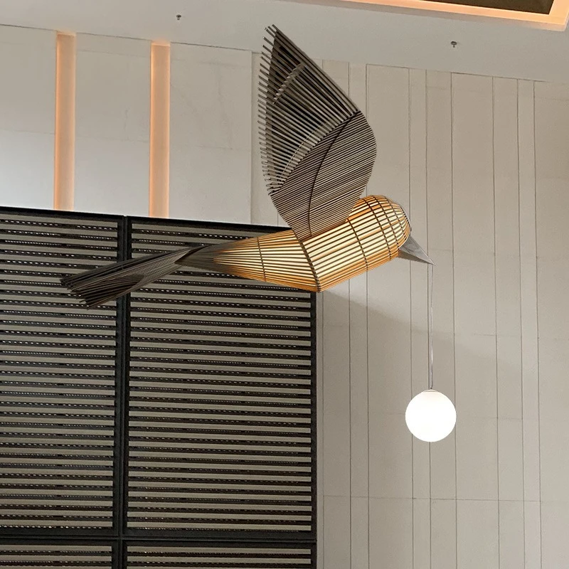 

Hotel lobby chandelier flying birds, creative personalized art modeling lights, designer shopping mall supermarket exhibition