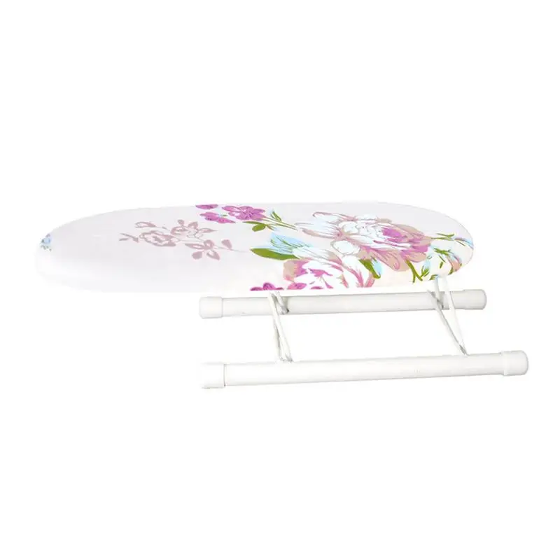 Ironing Board Small Mini Table Folding Portable Countertable Iron Legs Boards With Spaces Cover Rings And Pad Handy