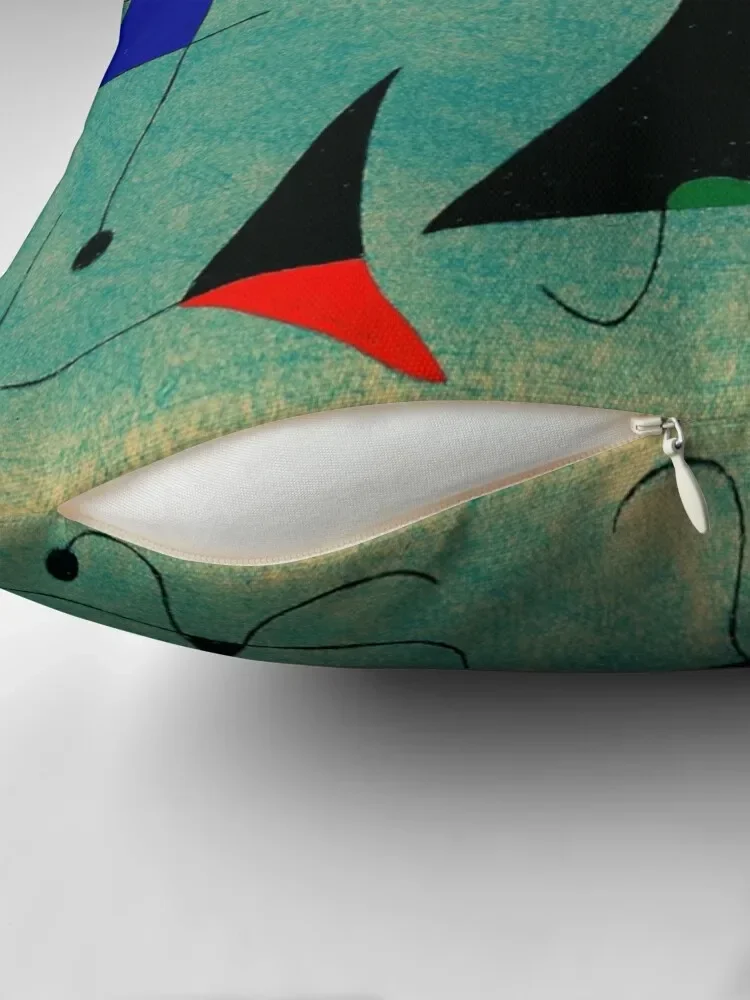 Joan Miró Personnage, Chien, Oiseaux - Figure, Dogs, Birds Throw Pillow Pillow Cases Luxury Sofa Cushions Pillow