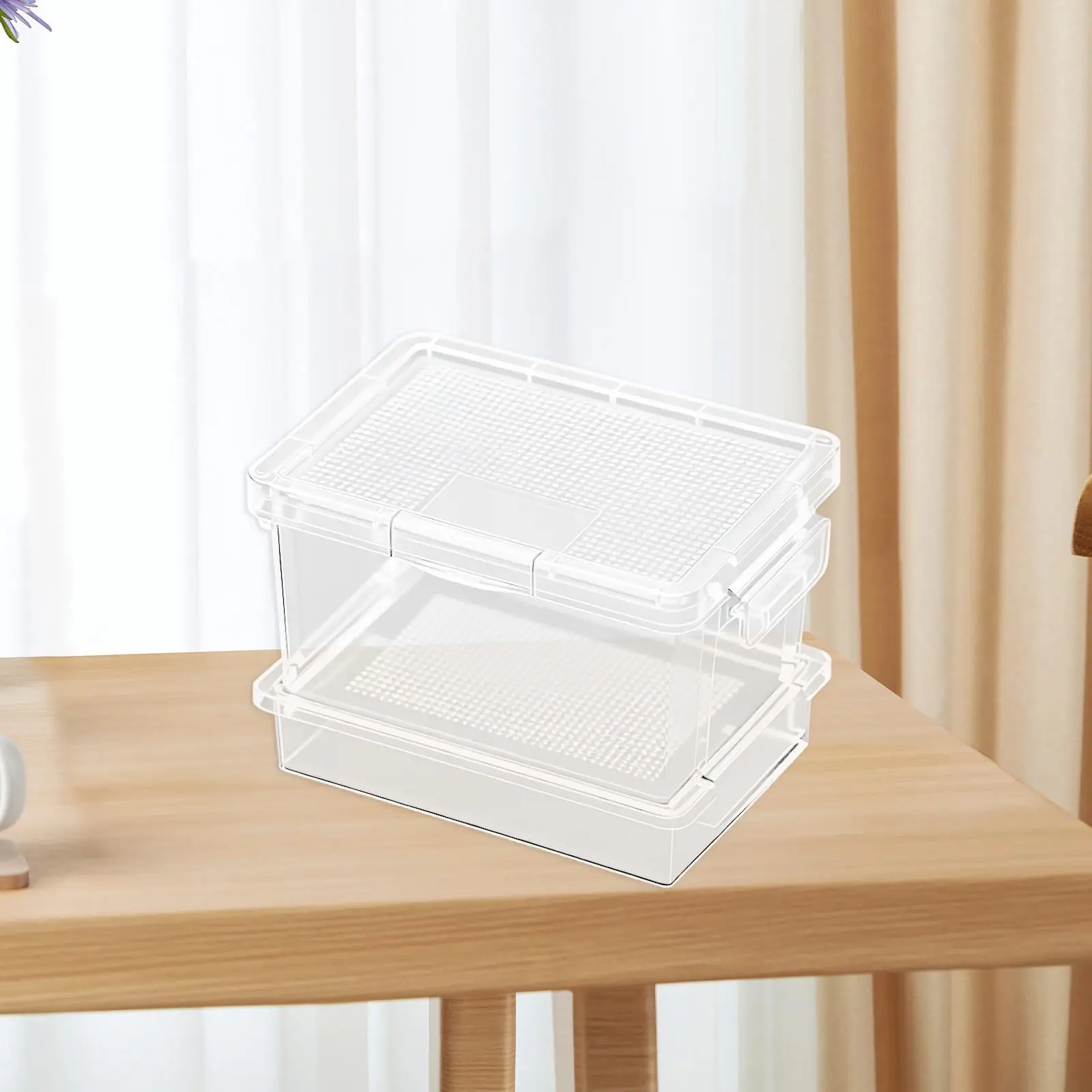 صندوق تغذية الزواحف صندوق تغذية الزواحف المحمول لرفع ديدان تناول الطعام