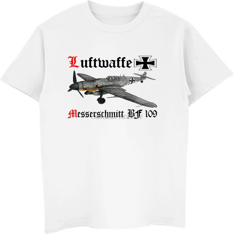 New Fashion Funny T-shirt Messerschmitt Bf 109 Germany Wwii T Shirt New Amazing Graphic Tshirt Men Cotton Tees Tops Harajuku