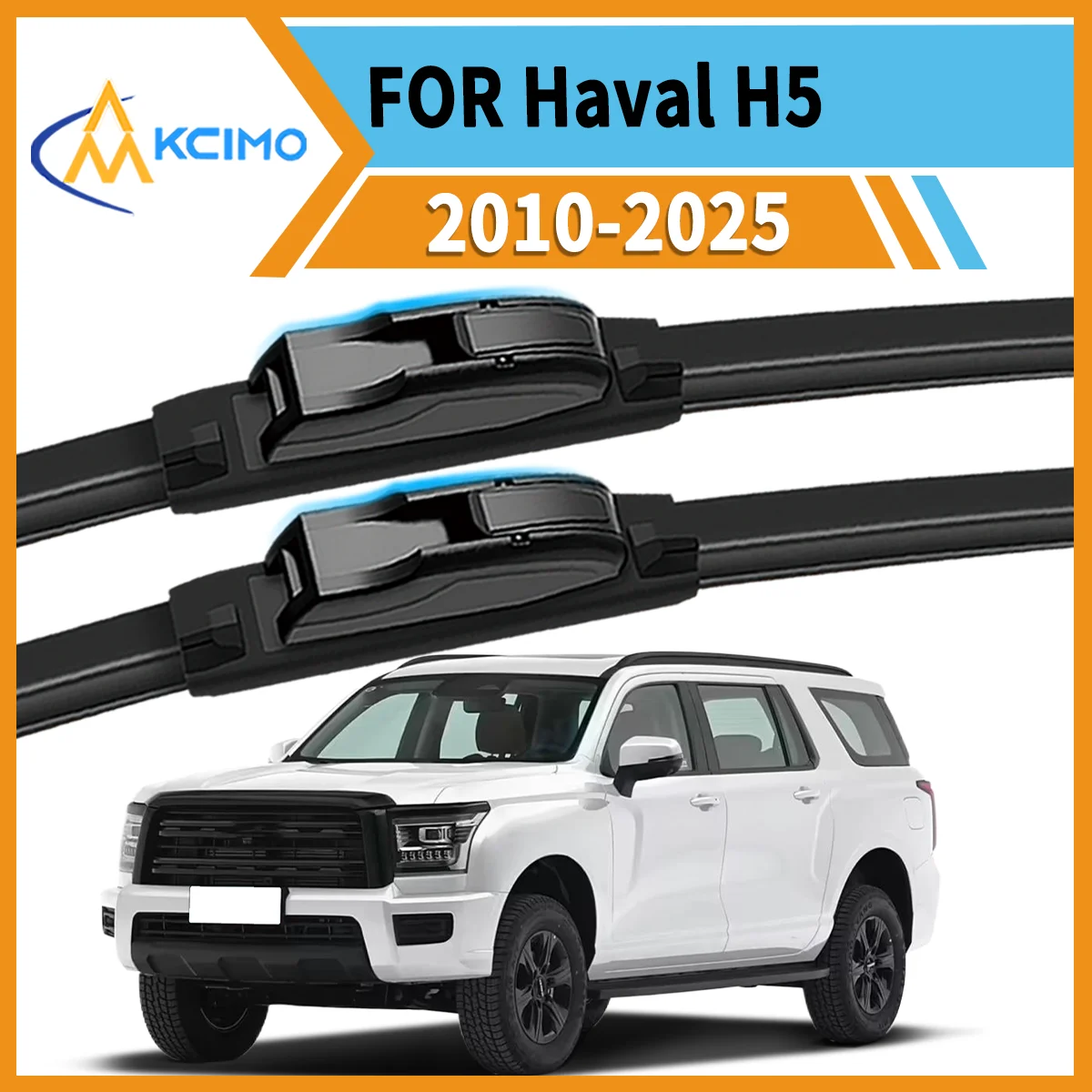 

2-Pack All-Weather Wiper Blades For Haval H5 2010-2025 Durable Rubber Clear Vision Enhanced Driving Safety