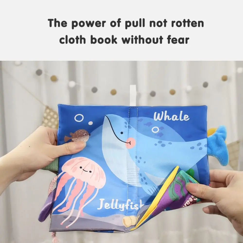 Dieren Staart Baby Doek Boek Geluid Papier Educatief Kinder Doek Boek Ouder-kind Zachte Puzzel Doek Boek Verjaardagscadeautjes