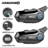 1/2 Uds Bluetooth casco de motocicleta intercomunicador auriculares para 2 conductor intercomunicador Moto interfono inalámbrico reducción de ruido