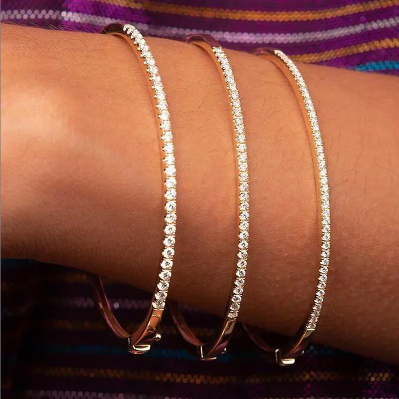 2026 New Charm Bracelets Bangle Collection Popular And Fashion Colorful Paving Bracelet Bangle For Women Jewelry