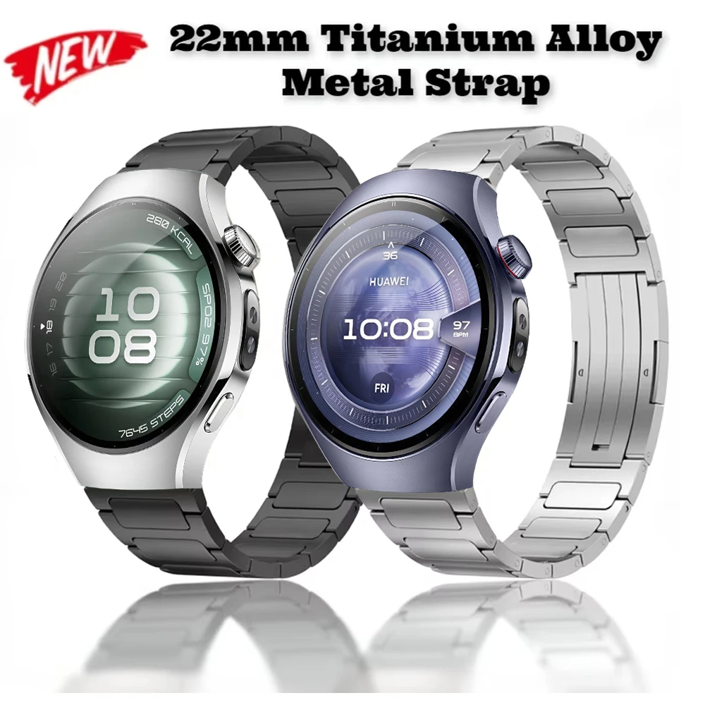 22mm Titanium Alloy Strap for Huawei Watch 5/GT6-5 46mm Lightweight Comfortable Wristband for Amazfit GTR/Stratos 3 Accessories