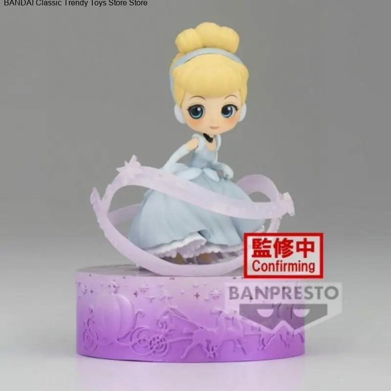 Figuras de acción originales Bandai Banpresto Cenicienta Q Posket Cenicienta Anime modelo regalo para decoración de Fans de Anime figura bonita
