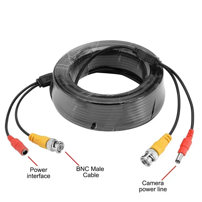 5M BNC Video Power Cable for Analog AHD CCTV Surveillance Camera security system BNC CCTV accessory