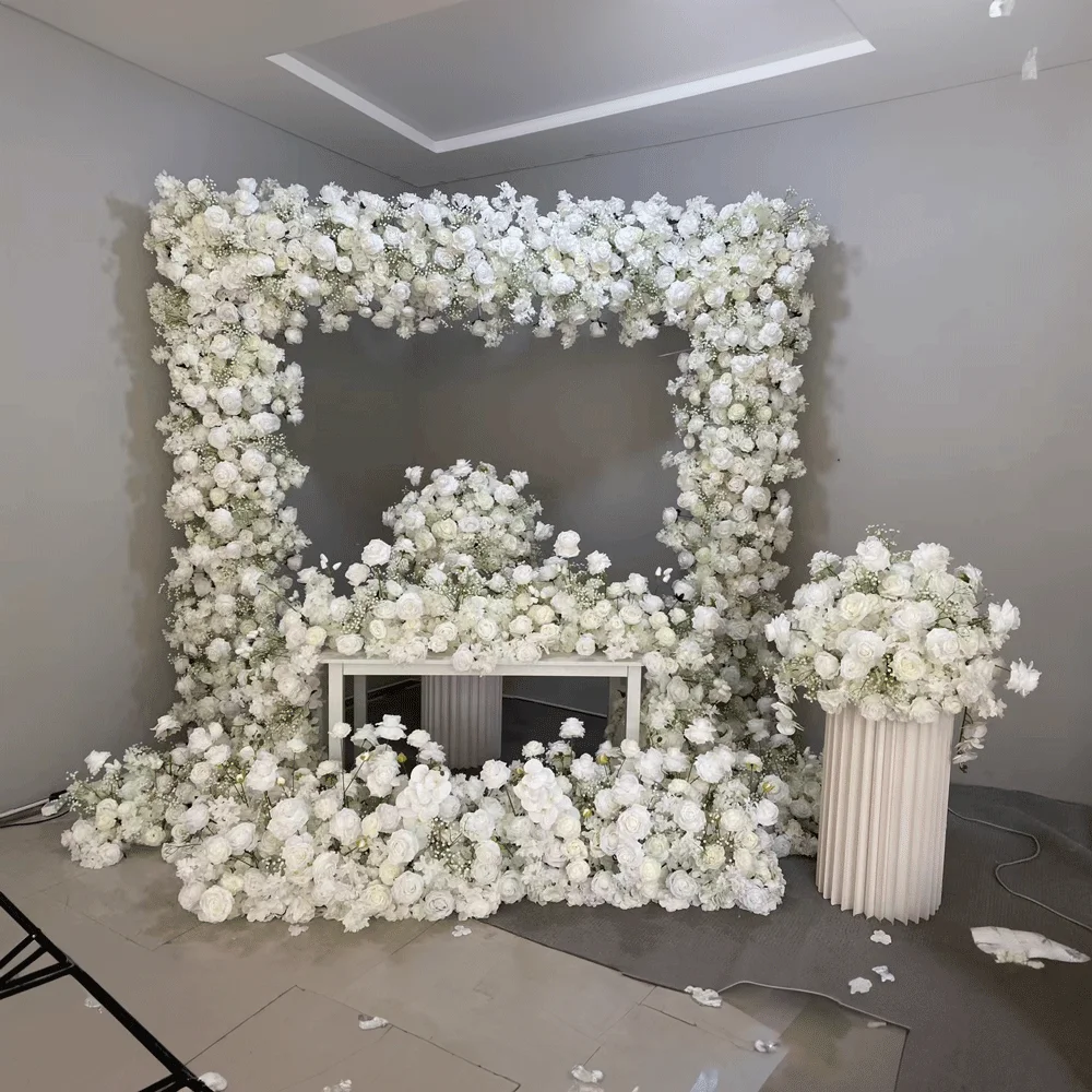 New Wholesale Flower Arch heart-shaped Wedding Flower Arch Decoration Stage Backdrop Heart Arch