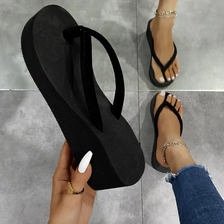 

Women's Summer Beach Wedges Flip-Flops Lightweight Clip Toe Platform Sandals Flip Flops Memory Foam Slippers Zapatos De Mujer