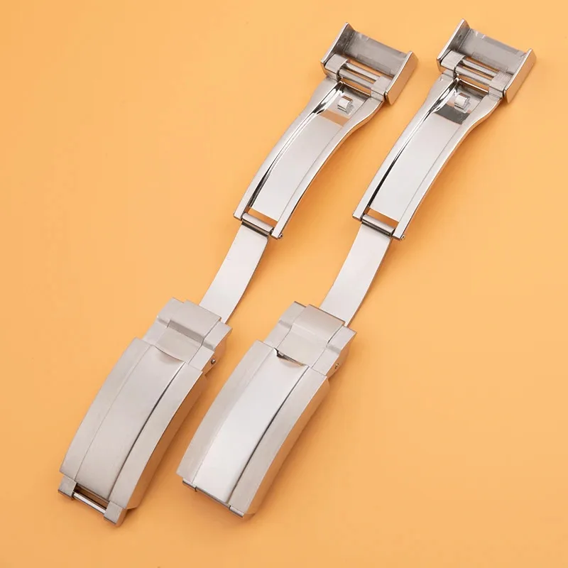 

For Rolex Strap Submariner Oysterflex Daytona GMT Watch Band 16x9mm Stainless Steel Development Slider Buckle Screw Glide Lock