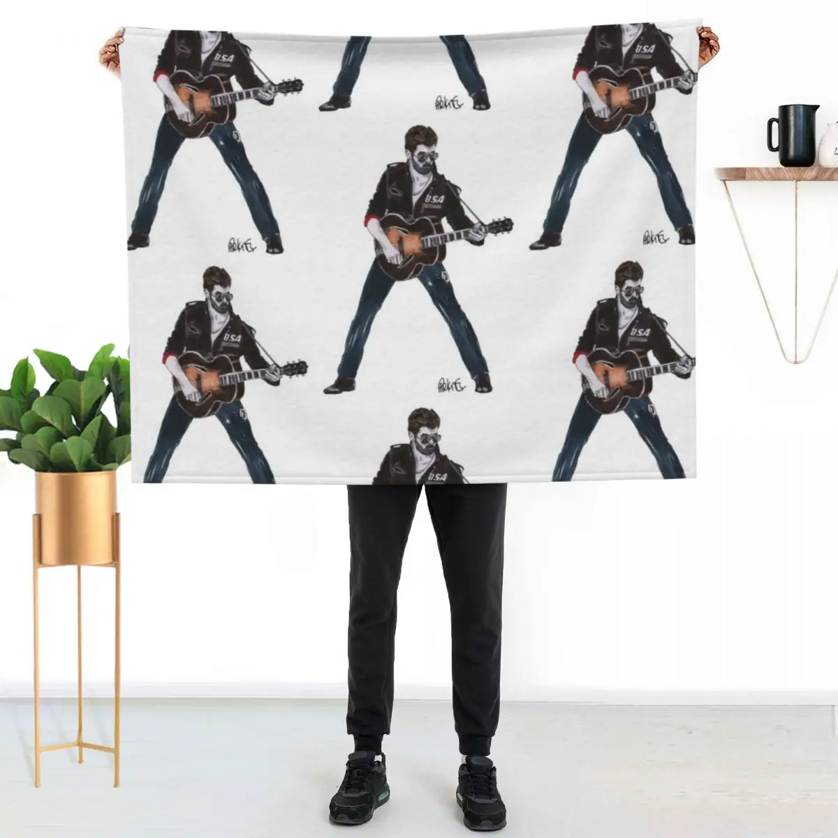 

George Michael Throw Blanket Cozy Warm Blanket for Bed Room Decor