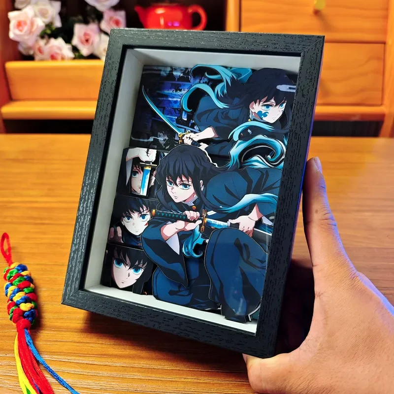 Hot Demon Slayer 3D Handmade Decorative Painting Kamado Tanjirou Agatsuma Figure Decorative ornaments Picture Decoration gifts
