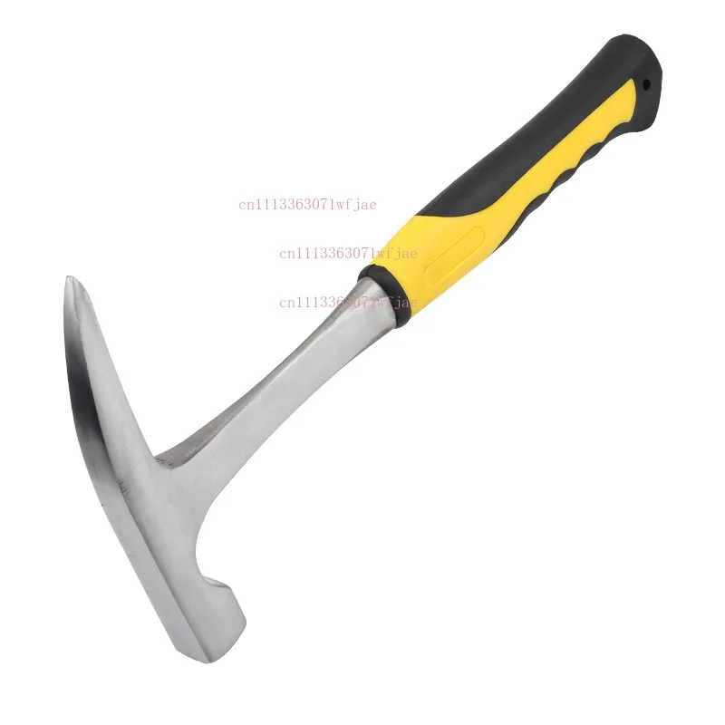 High Carbon Steel Multifunctional Geological Hammer Point Flat Head Mining Quarry Prospecting Hand Hammer